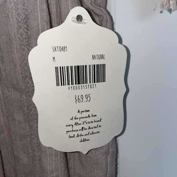 Alatr’d state multi colour natural fringe top - Picture 2 of 4